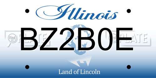 BZ2B0E Illinois License Plate