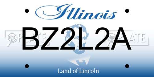 BZ2L2A Illinois License Plate