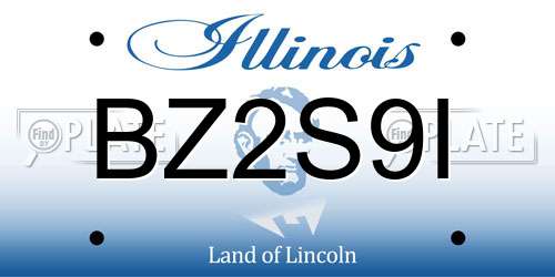 BZ2S9I Illinois License Plate