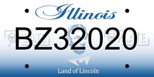 BZ32020 Illinois License Plate