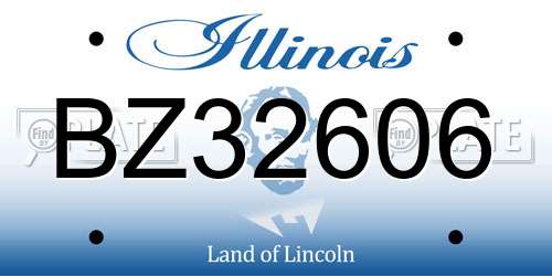 BZ32606 Illinois License Plate