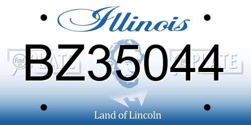 BZ35044 Illinois License Plate