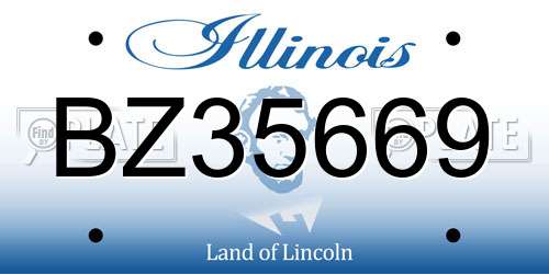 BZ35669 Illinois License Plate
