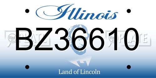 BZ36610 Illinois License Plate