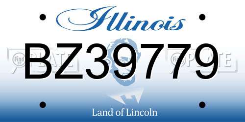 BZ39779 Illinois License Plate