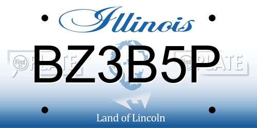 BZ3B5P Illinois License Plate