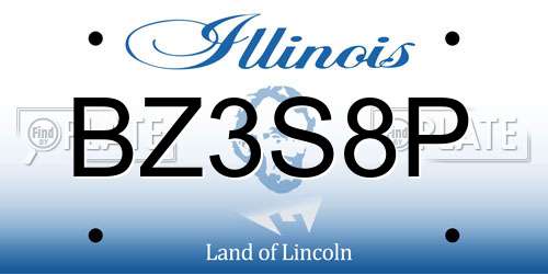 BZ3S8P Illinois License Plate