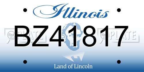 BZ41817 Illinois License Plate