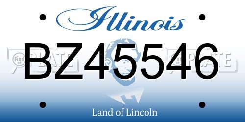 BZ45546 Illinois License Plate