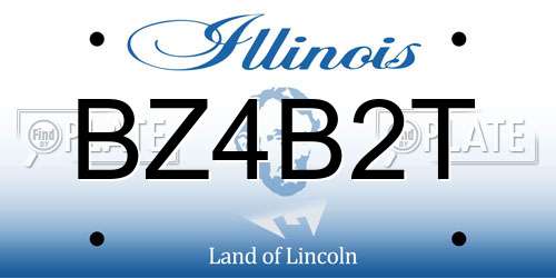 BZ4B2T Illinois License Plate