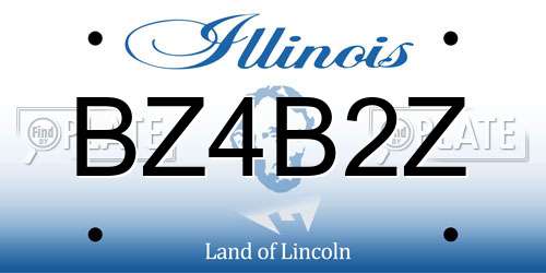 BZ4B2Z Illinois License Plate