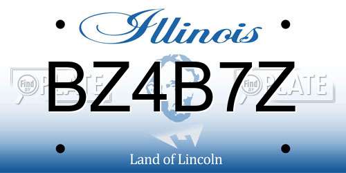 BZ4B7Z Illinois License Plate