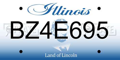 BZ4E695 Illinois License Plate