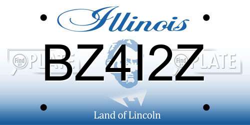 BZ4I2Z Illinois License Plate