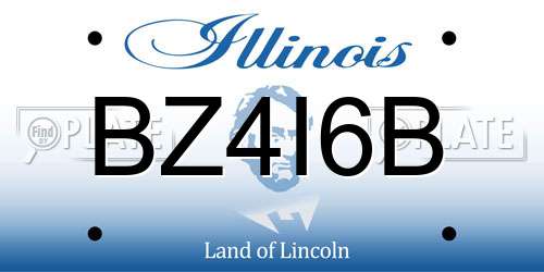 BZ4I6B Illinois License Plate