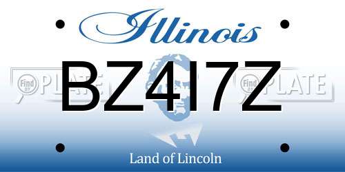 BZ4I7Z Illinois License Plate
