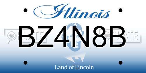 BZ4N8B Illinois License Plate