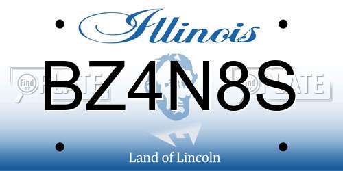 BZ4N8S Illinois License Plate