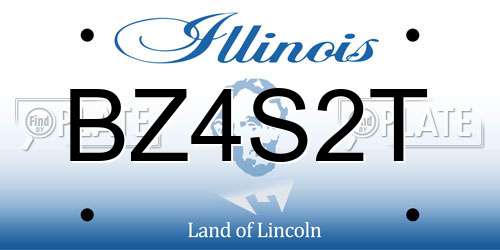 BZ4S2T Illinois License Plate