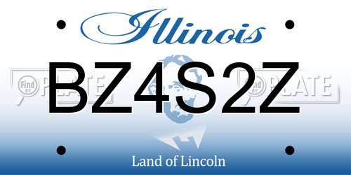 BZ4S2Z Illinois License Plate