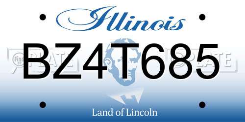 BZ4T685 Illinois License Plate