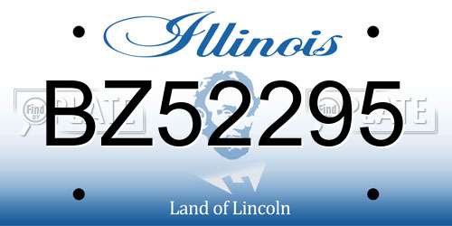 BZ52295 Illinois License Plate