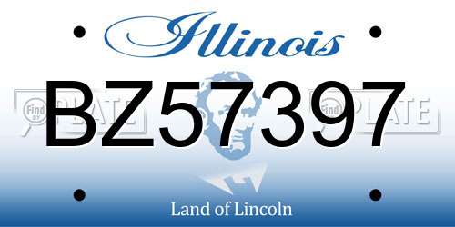 BZ57397 Illinois License Plate