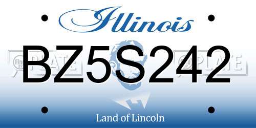 BZ5S242 Illinois License Plate