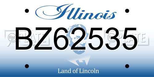 BZ62535 Illinois License Plate