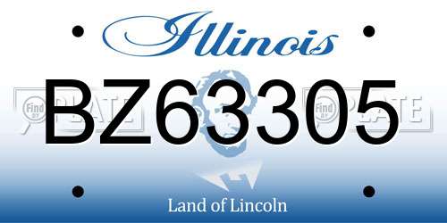 BZ63305 Illinois License Plate