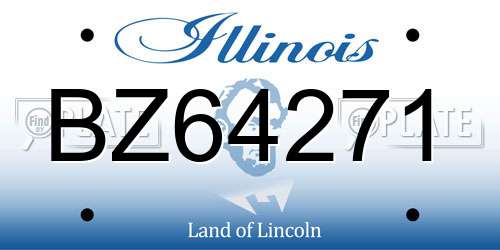 BZ64271 Illinois License Plate