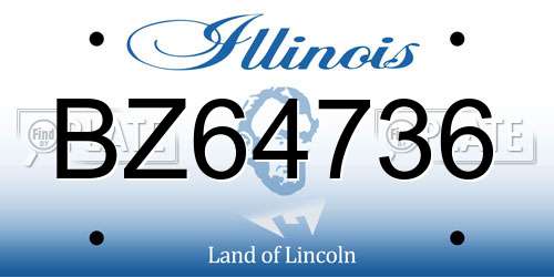 BZ64736 Illinois License Plate