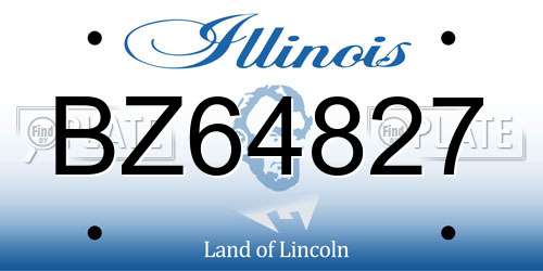 BZ64827 Illinois License Plate