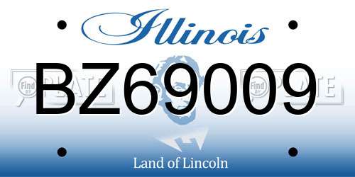 BZ69009 Illinois License Plate