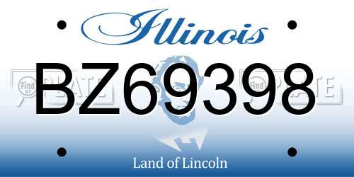 BZ69398 Illinois License Plate
