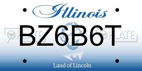 BZ6B6T Illinois License Plate