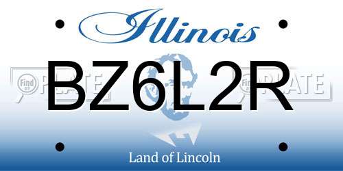 BZ6L2R Illinois License Plate
