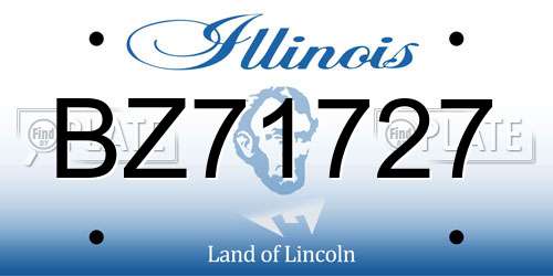 BZ71727 Illinois License Plate