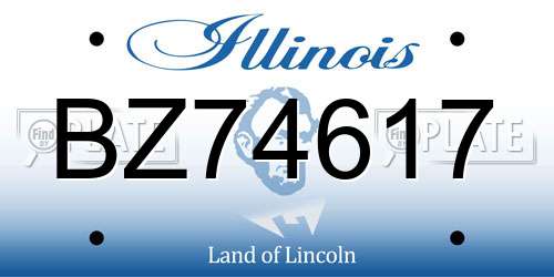 BZ74617 Illinois License Plate