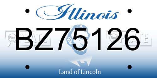 BZ75126 Illinois License Plate