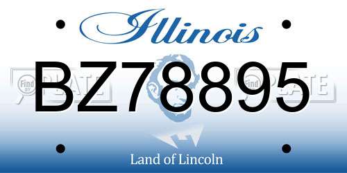 BZ78895 Illinois License Plate