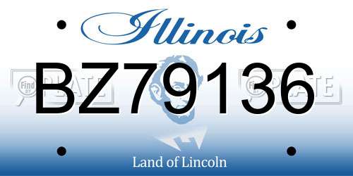 BZ79136 Illinois License Plate