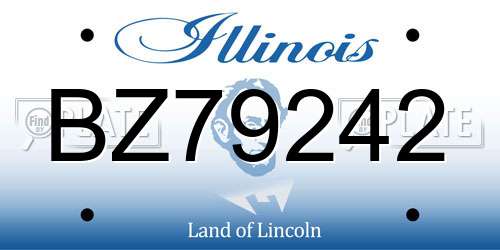 BZ79242 Illinois License Plate