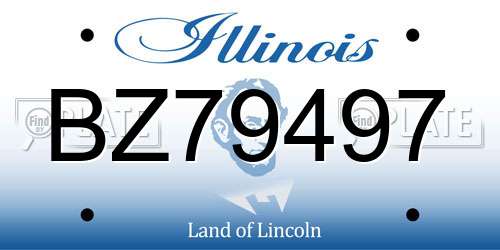 BZ79497 Illinois License Plate