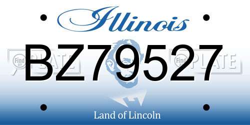 BZ79527 Illinois License Plate