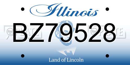 BZ79528 Illinois License Plate