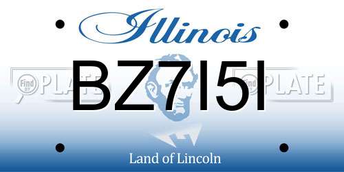 BZ7I5I Illinois License Plate