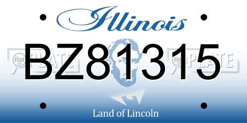 BZ81315 Illinois License Plate