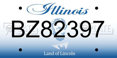 BZ82397 Illinois License Plate