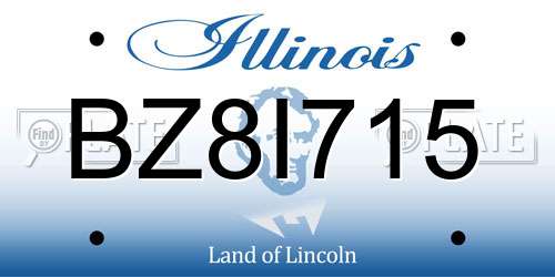 BZ8I715 Illinois License Plate